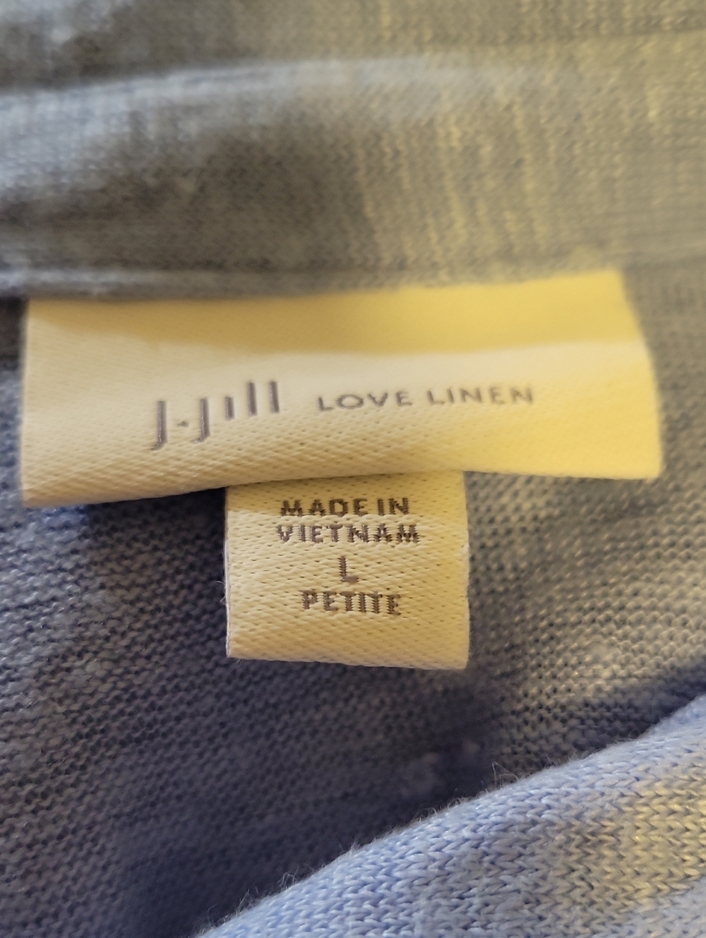 J. Jill Light Blue 100% Linen Coastal Button-Up Shirt | Size LP - Picture 6 of 8